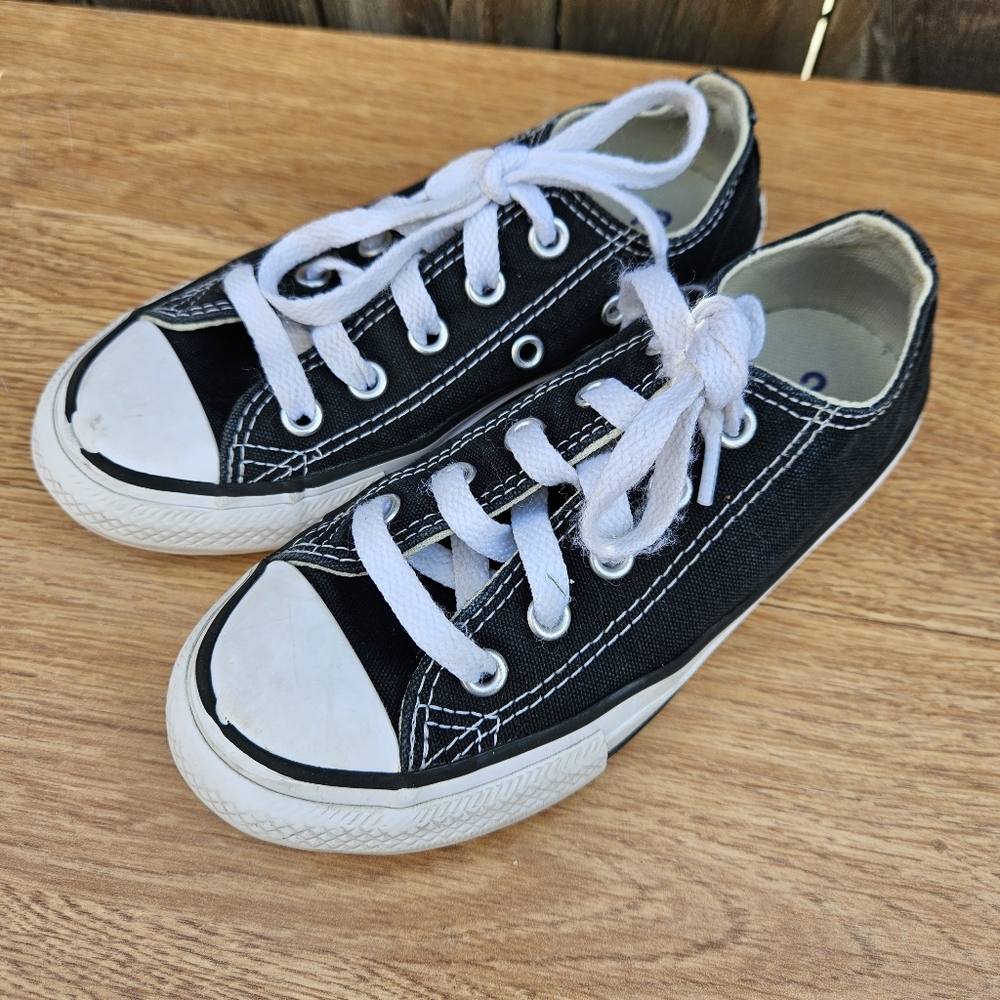 Converse All Star Black and White Canvas Sneakers Unisex Size 11.5 - Picture 4 of 16